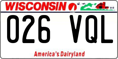 WI license plate 026VQL