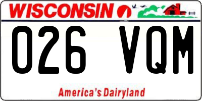 WI license plate 026VQM