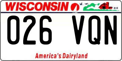 WI license plate 026VQN
