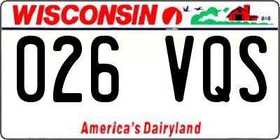 WI license plate 026VQS