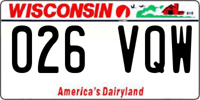 WI license plate 026VQW