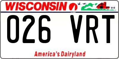 WI license plate 026VRT