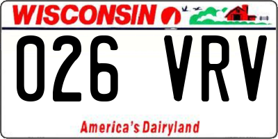 WI license plate 026VRV