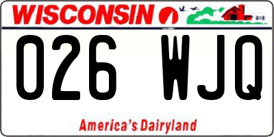 WI license plate 026WJQ