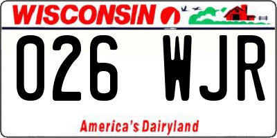 WI license plate 026WJR