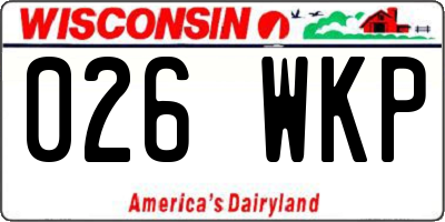 WI license plate 026WKP