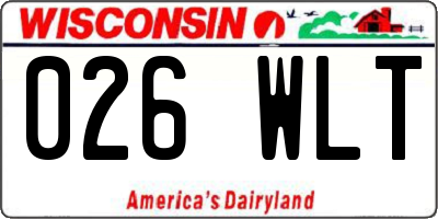 WI license plate 026WLT
