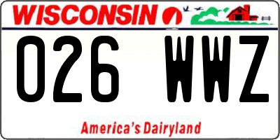 WI license plate 026WWZ