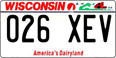 WI license plate 026XEV