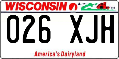 WI license plate 026XJH