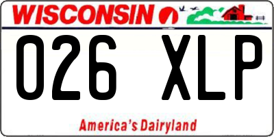 WI license plate 026XLP