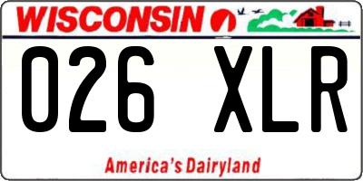 WI license plate 026XLR