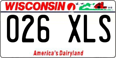 WI license plate 026XLS