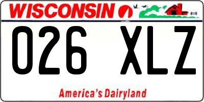 WI license plate 026XLZ