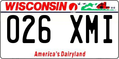 WI license plate 026XMI