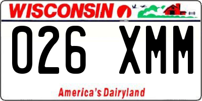 WI license plate 026XMM