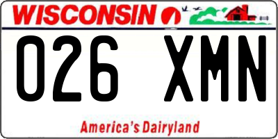 WI license plate 026XMN