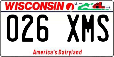 WI license plate 026XMS