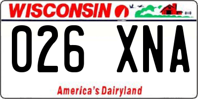 WI license plate 026XNA