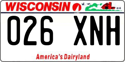 WI license plate 026XNH