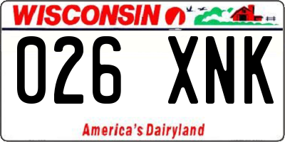 WI license plate 026XNK