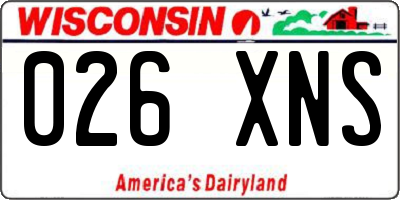 WI license plate 026XNS
