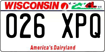 WI license plate 026XPQ