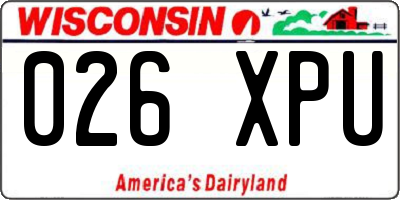 WI license plate 026XPU