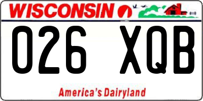 WI license plate 026XQB