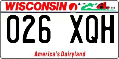 WI license plate 026XQH