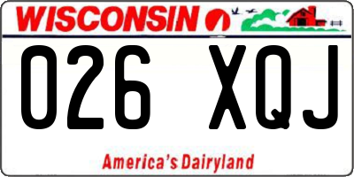 WI license plate 026XQJ