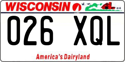 WI license plate 026XQL