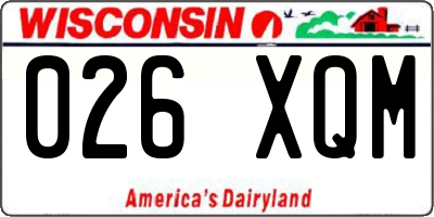 WI license plate 026XQM