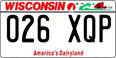 WI license plate 026XQP