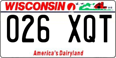 WI license plate 026XQT