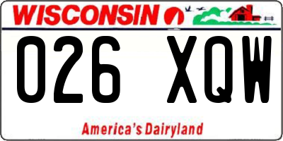 WI license plate 026XQW