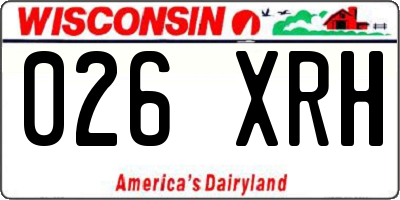 WI license plate 026XRH