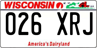 WI license plate 026XRJ