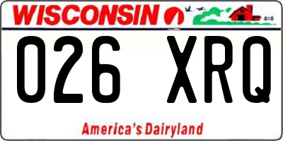 WI license plate 026XRQ