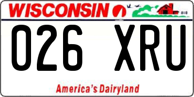 WI license plate 026XRU