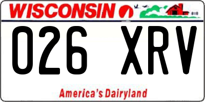 WI license plate 026XRV