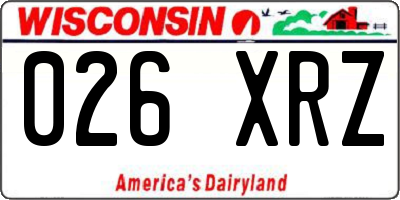 WI license plate 026XRZ