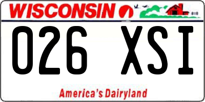 WI license plate 026XSI