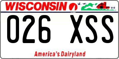 WI license plate 026XSS