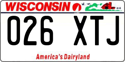 WI license plate 026XTJ