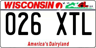 WI license plate 026XTL