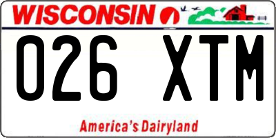 WI license plate 026XTM