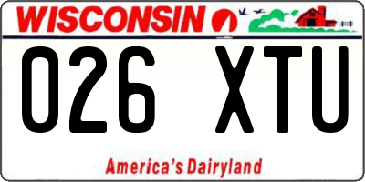 WI license plate 026XTU