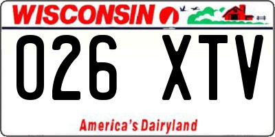 WI license plate 026XTV