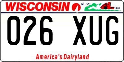 WI license plate 026XUG